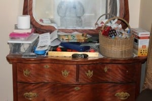 messy dresser