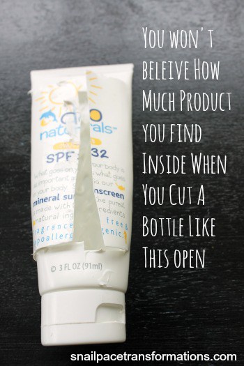 You won't believe how much product I found in this bottle when I cut it open!