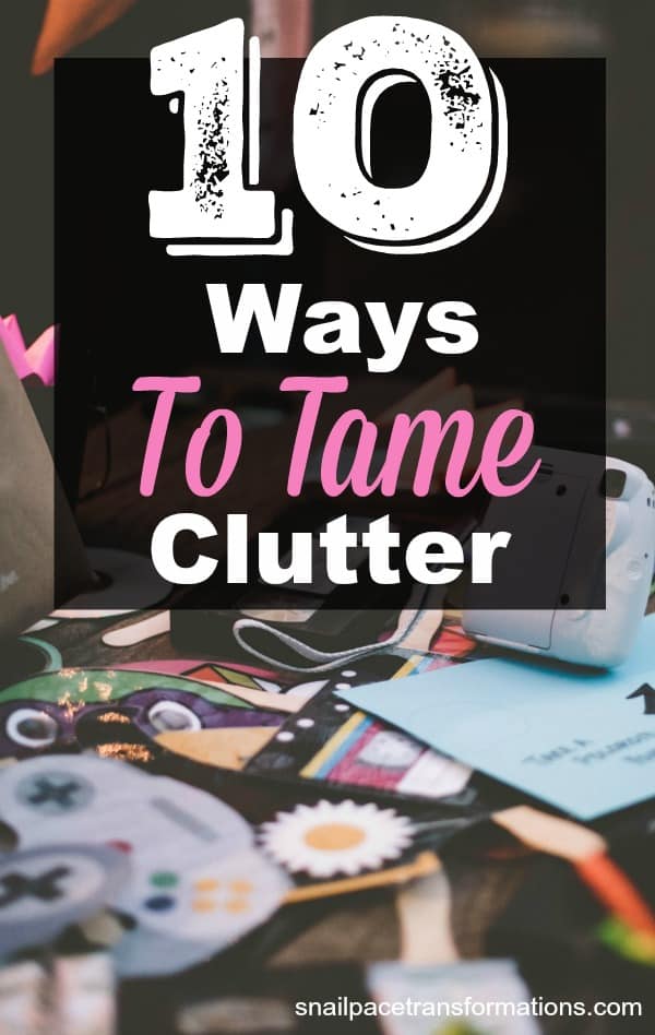 Stop the clutter piles from growing with these decluttering tips. Plus get rid of existing clutter. #declutter #organize