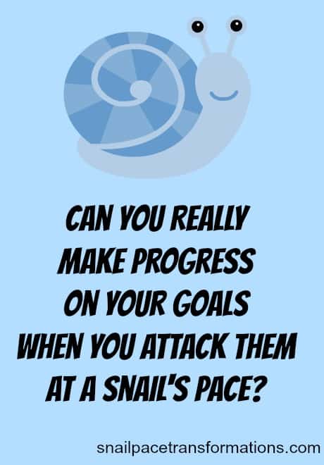 can you really make progress on your goals when you attack them at a snail's pace