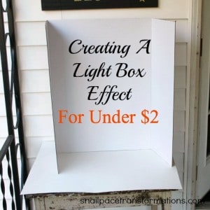 creating a light box effect for under $2