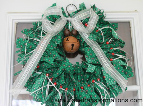 Creating A Simple Coat Hanger Christmas Wreath - Snail Pace Transformations