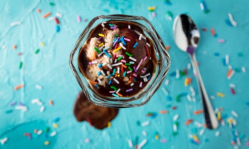 Give a family on your Christmas list a basket full of all they need to host their own ice cream sundae night.