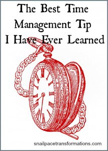 The best time management tip I have ever learned