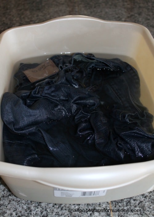 soaking jeans