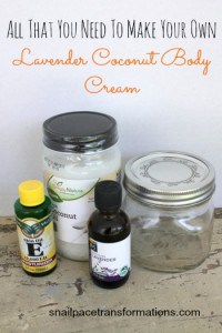 Indgredients for Lavender Coconut Body Cream