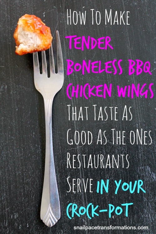Tender Crock-Pot Boneless BBQ Chicken Wings