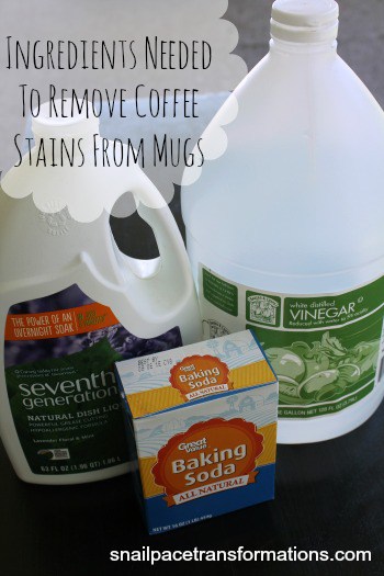 Ingredients needed to remove coffee stains from mugs
