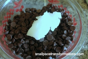 chocolate chips with coconut oil