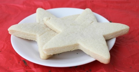 Star shaped sugar cookies. 