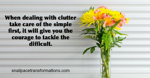 How To Deal With Clutter When You Seem Frozen By It | Snail Pace Transformations