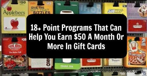 18+ Point Programs That Can Help You Earn $50 a Month or More in Gift Cards