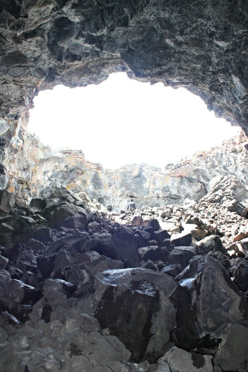 Indian Tunnel Cave In Craters of The Moon: Seen during week 19 of a 22 week RV road trip.