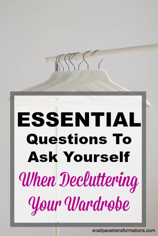 Ask these questions when decluttering your wardrobe and you won't have to declutter it again! #declutter #organize