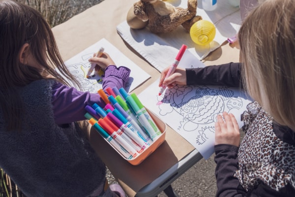 Print out a spring-themed coloring sheet for everyone and spend an afternoon or evening coloring as a family. 
