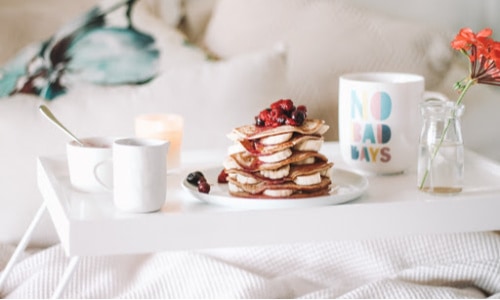 Breakfast in bed--a well-loved Mother's Day.