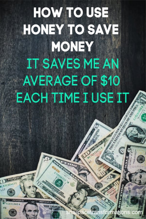 Are you using Honey to save money? You should be! It is so simple and really works! I save an average of $10 each time I use it. #moneysavingtip #thriftyliving