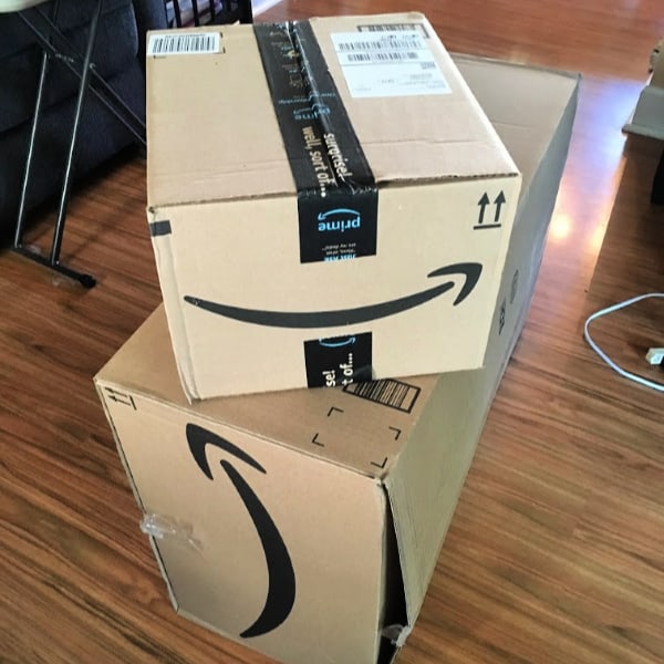 two very big Amazon boxes - Snail Pace Transformations